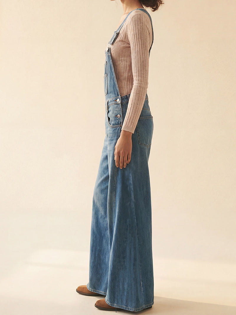Emily | Denimkjeledress med vide ben for kvinner