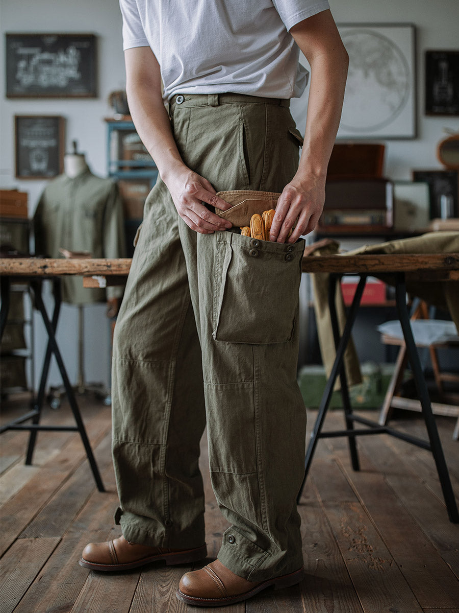 Men's French Army M-47 Herringbone Twill Trousers