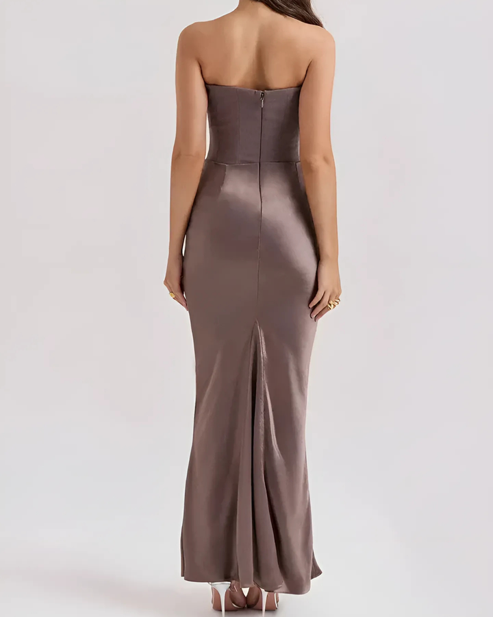 Brooklyn | Vestido largo elegante drapeado para mujer, ideal para invitadas de boda