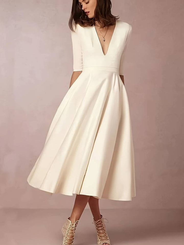 Daisy | Women's Flared Midi Dress for Wedding Guests