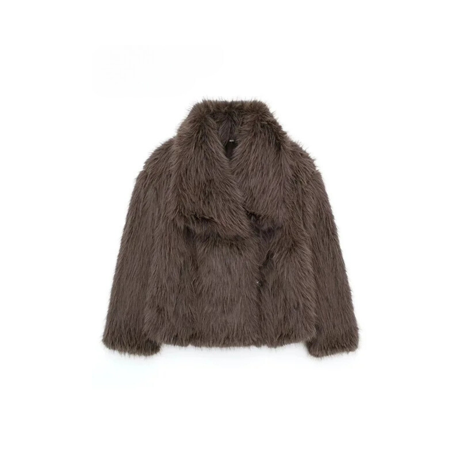 Faux Fur Jacket for Women Brown