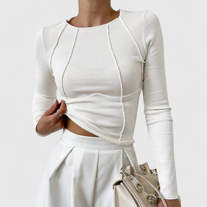 Women's Chic Contour Everyday Top White