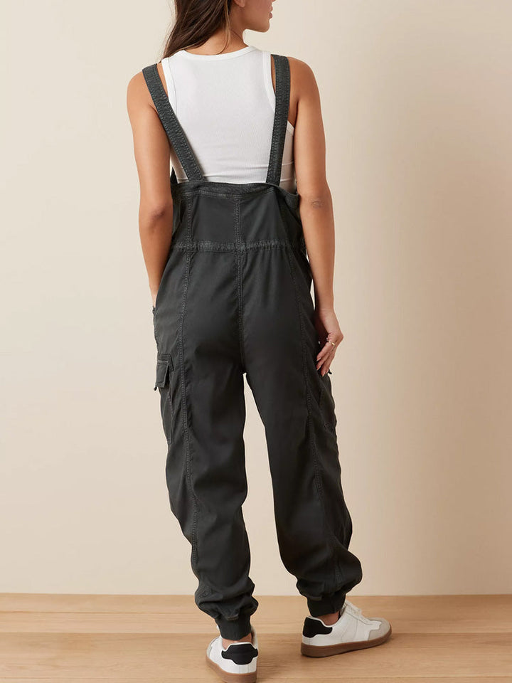 Chloe | Women's Drape Baggy Cargo Overalls