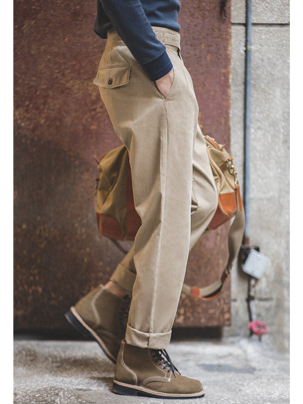 Men's Vintage-Inspired Casual Straight Leg Pants