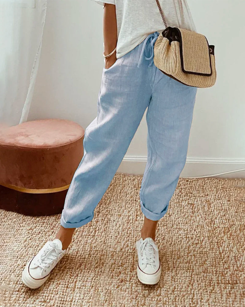 Women's Casual & Elegant Waistband Trousers-MODAUTLET