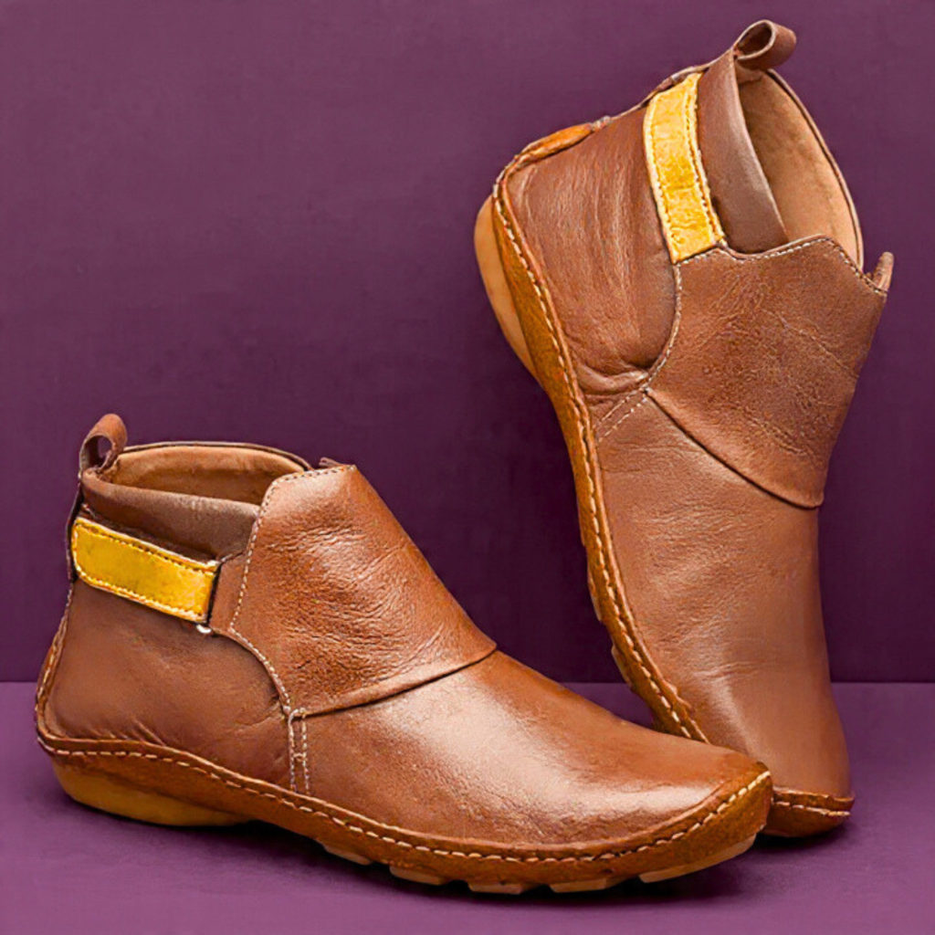 Women's Vintage Ankle Boots Brown