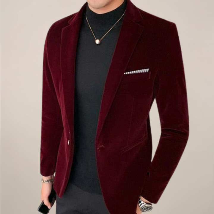 Herren Slim Fit Sakko mit Revers und formellem Schnitt