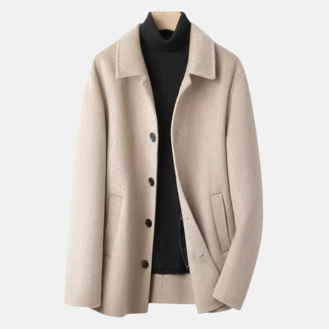 Men's Regular Fit Car Coat – Classic Style & Comfort Beige