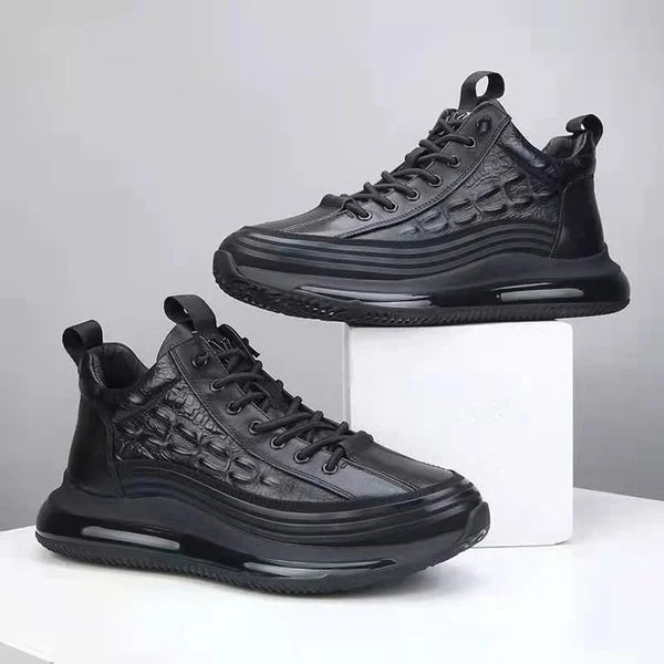 Men's Air Cushion Leather Sneakers-MODAUTLET