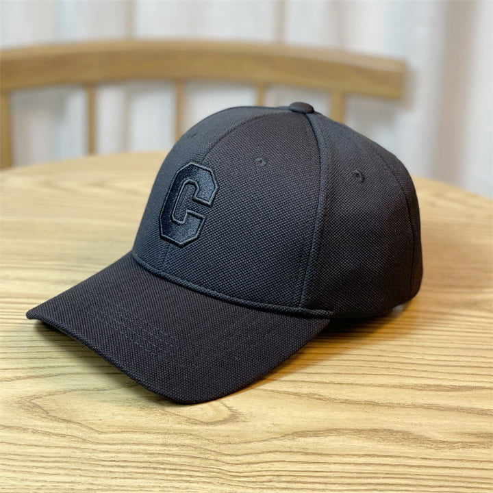 C Letter Embroidered Small Duck Tongue Cap for Stylish Look