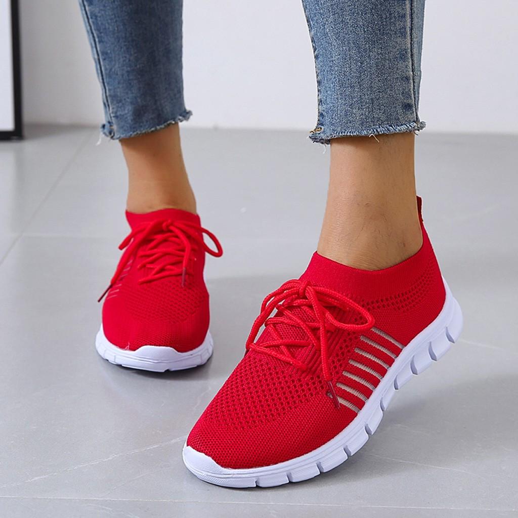 Women's Lightweight Breathable Orthopedic Sneakers Red