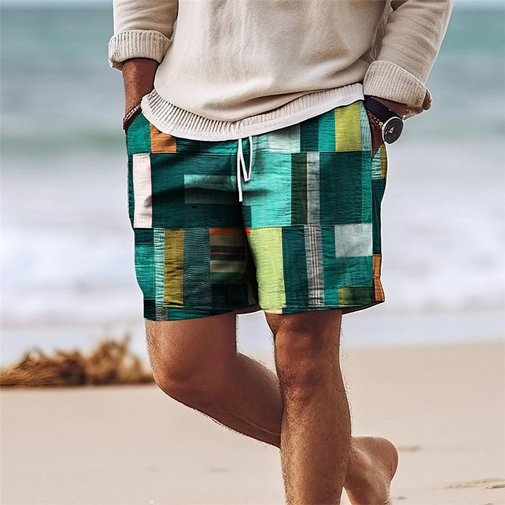 Men’s Printed Beach Shorts-MODAUTLET