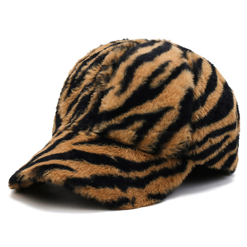 Cappellino da baseball in pile con stampa leopardata per tutte le stagioni