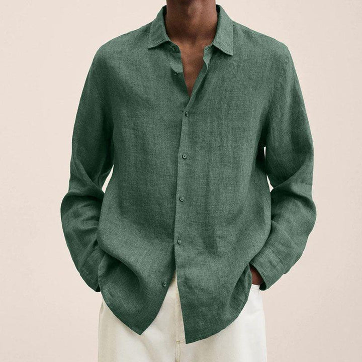 Breathable Linen Shirt For Men Lightweight Casual Style-MODAUTLET