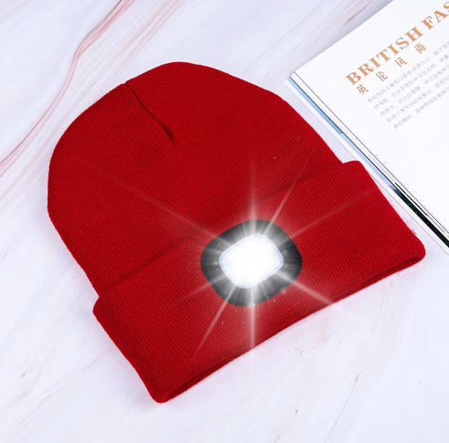 LED-Strickmütze mit Leuchtlicht – Batteriebetriebene gestrickte Beanie