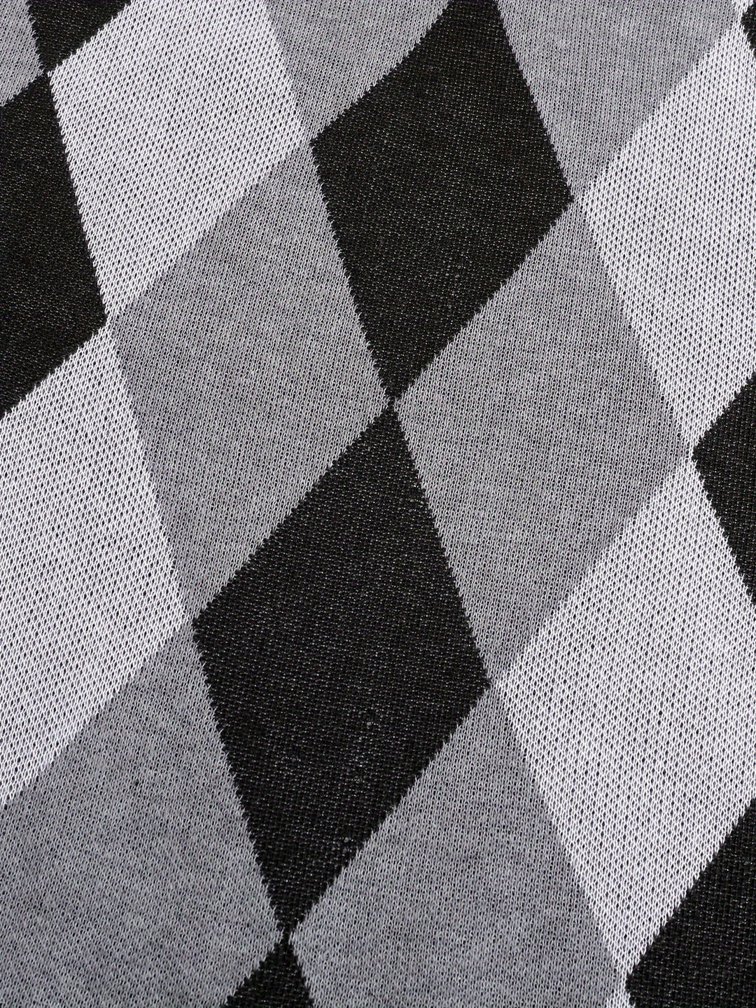 Pánská klasická vesta s argyle vzorem