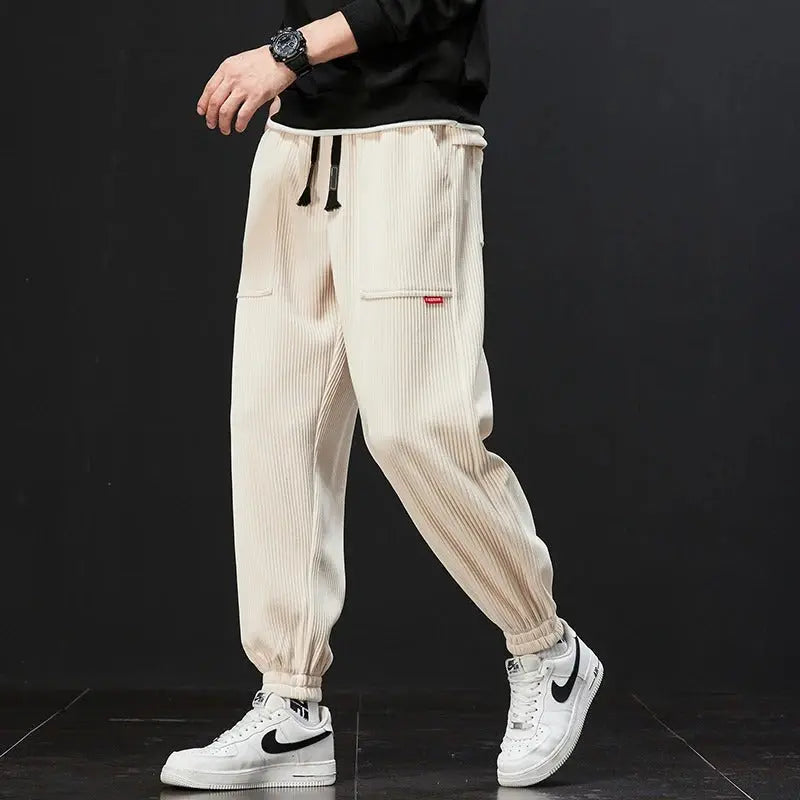 Cozy Canyon Corduroy Sweatpants for Ultimate Comfort Beige