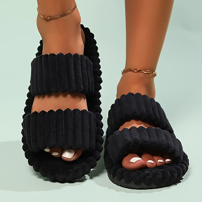 Women's Cozy Non-Slip Plush Slippers – Soft Home Footwear-MODAUTLET