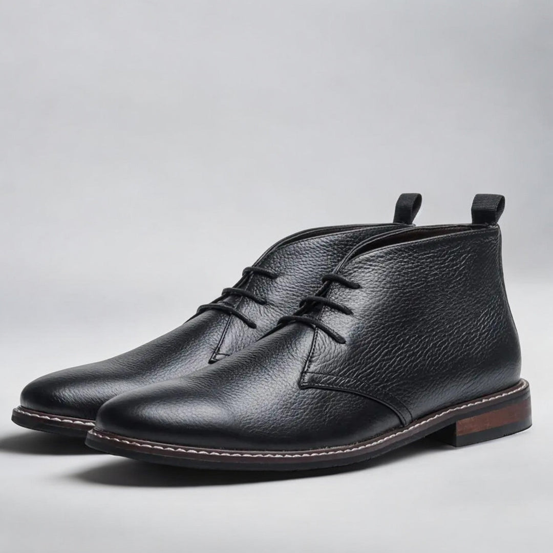 Men's Retro Leather Chukka Boots-MODAUTLET