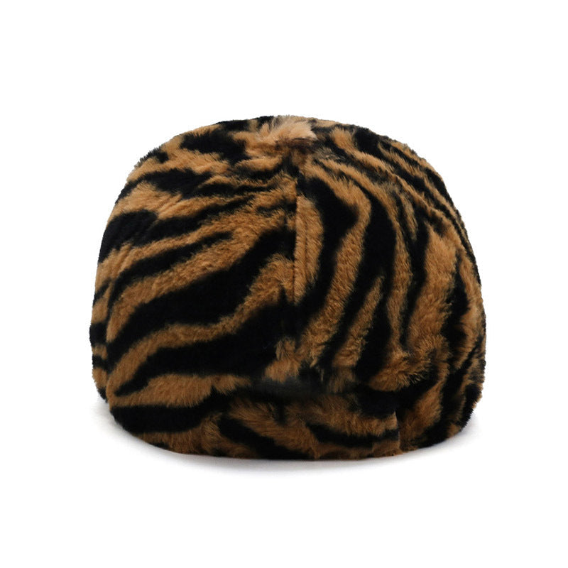 Cappellino da baseball in pile con stampa leopardata per tutte le stagioni