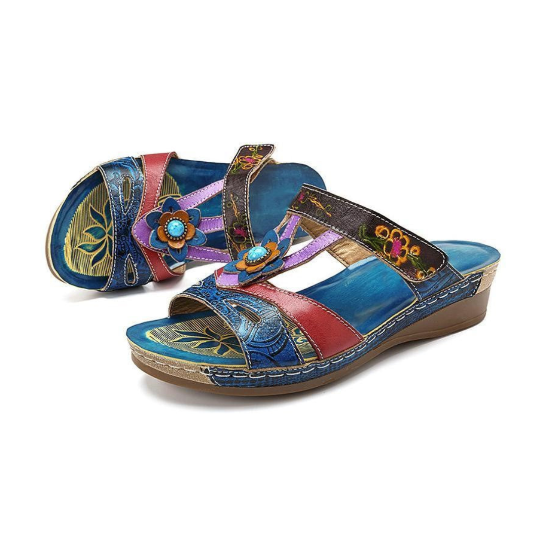 Women's Lightweight Orthopedic Sandals with Unique Handmade Prints-MODAUTLET