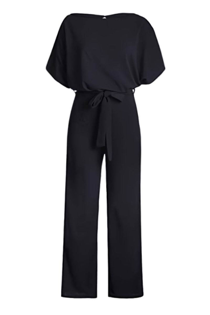Blaire | Jumpsuit til kvinder med brede ben, bælte og flagermusærmer