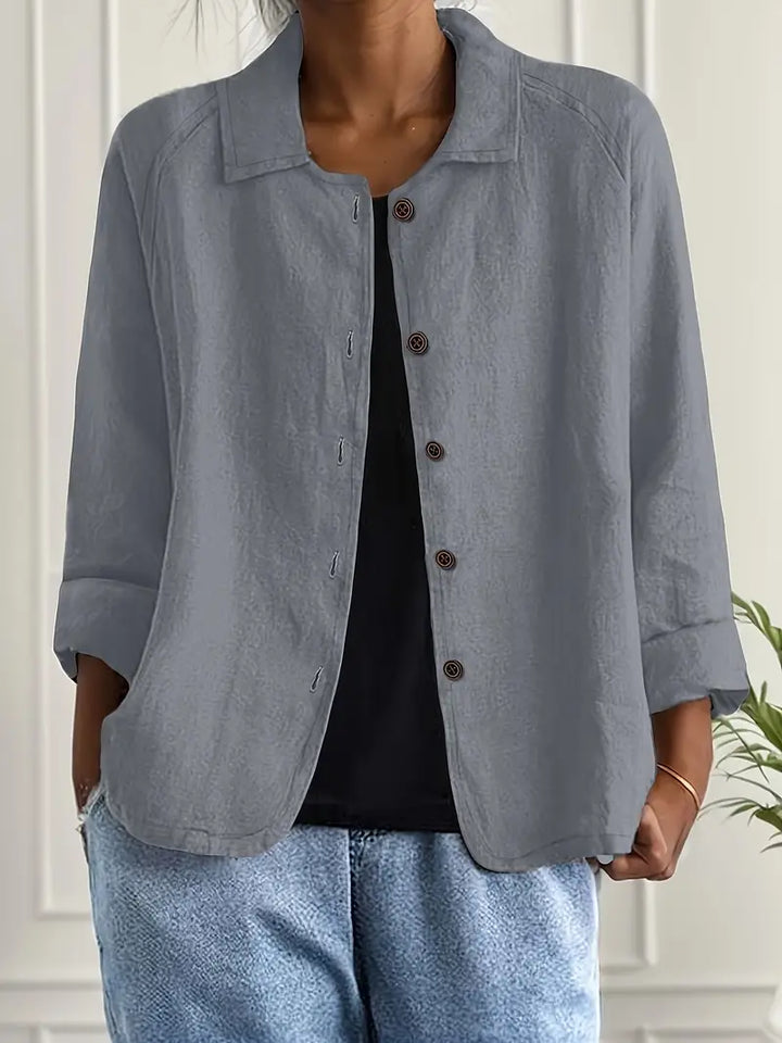Womens Button Down Top - Maribeth Style-MODAUTLET