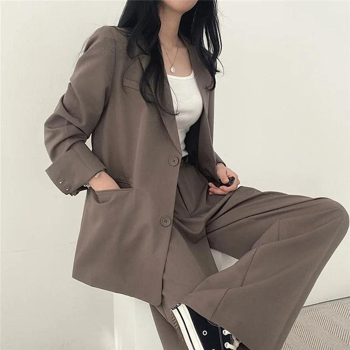 Hailey | Conjunto de Fato Feminino Ajustado com Blazer Comprido