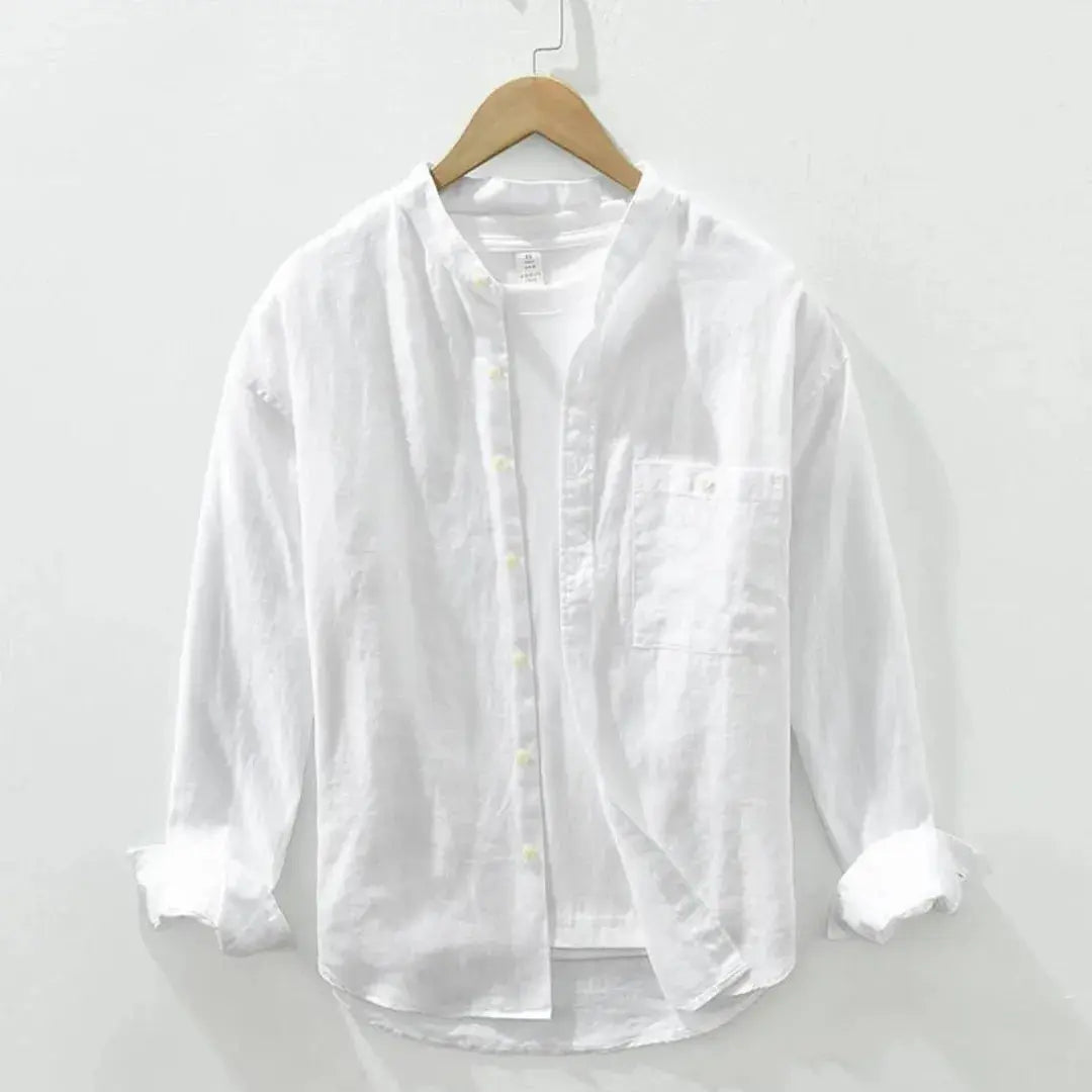 Prestige Casual Linen Shirt White