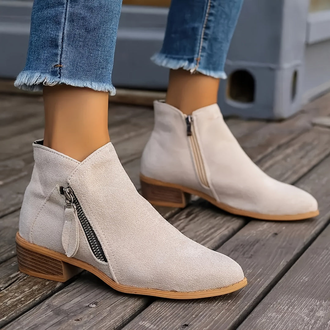 Women's Chic Side-Zip Boots-MODAUTLET