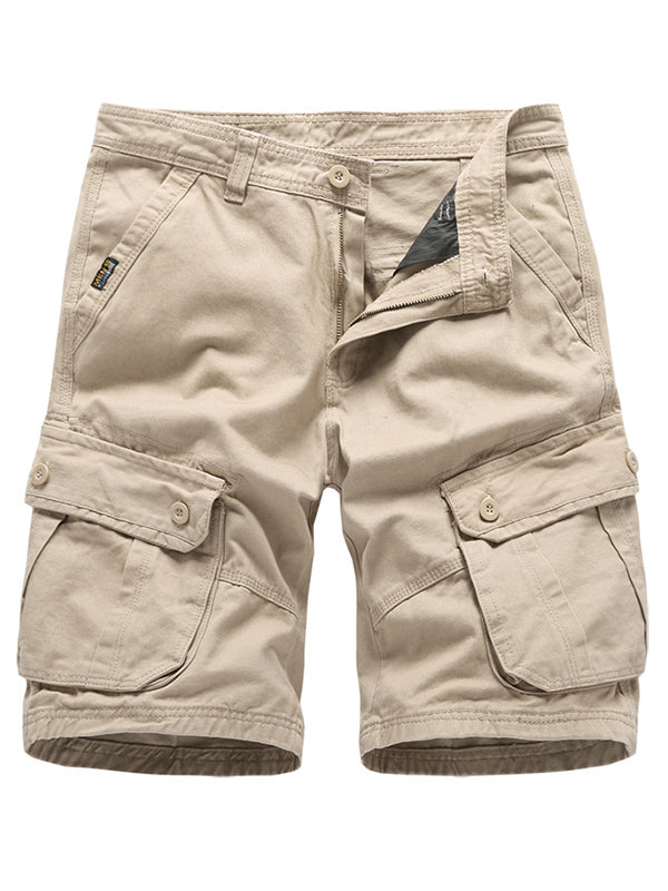 Pantalones cortos cargo holgados y cómodos para hombre con 6 bolsillos