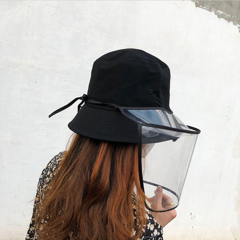 Sombrero tipo bucket con protección UV y escudo antiempañante y contra polvo para viajes al aire libre