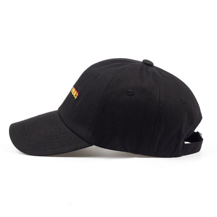 Positive Vibes Cotton Embroidered Baseball Cap for Men and Women