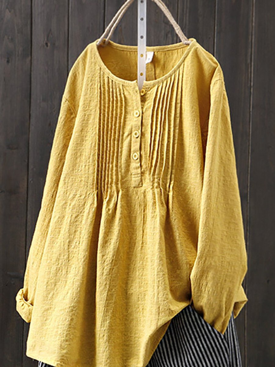 Womens's Artisan Blouse for Effortless Style Yellow
