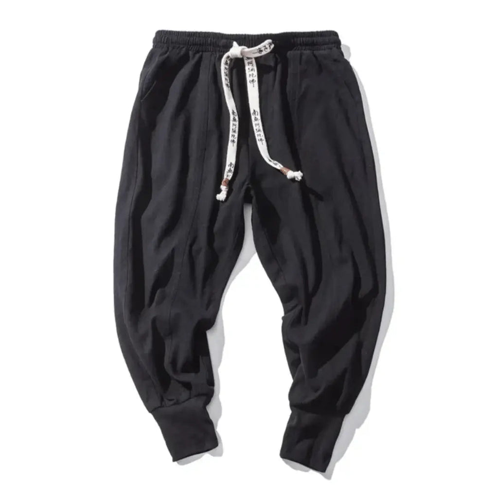 Japan-Inspired Style Pants Black