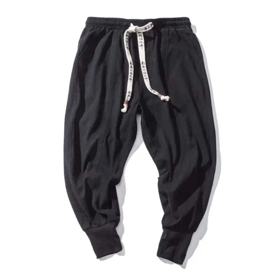Japan-Inspired Style Pants Black