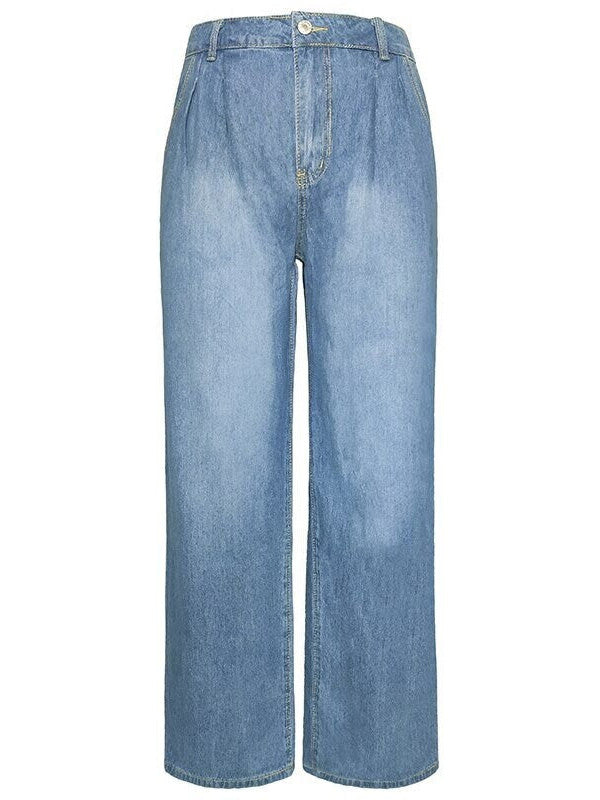 Women's Vintage Loose Fit High Waist Denim Jeans