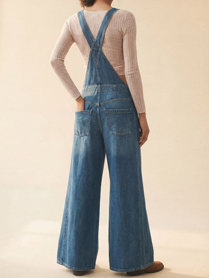 Emily | Denimkjeledress med vide ben for kvinner