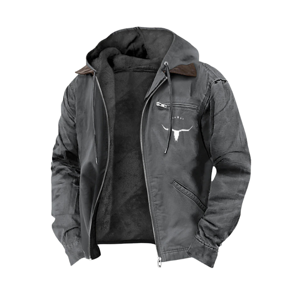 Heavy Duty Vintage Jacket - Durable Style Grey