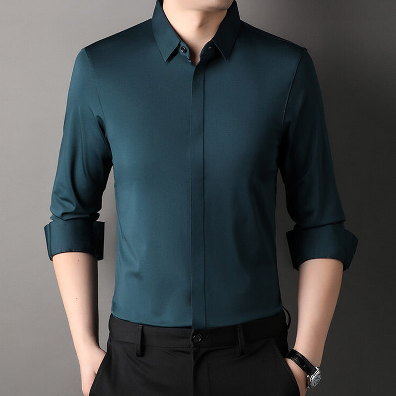 Edward | Premium Stretch-Fit Shirt Green