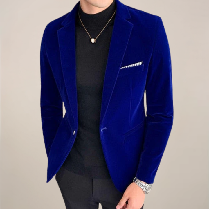 Herren Slim Fit Sakko mit Revers und formellem Schnitt