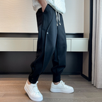 Men's Tapered Joggers with Drawstring Waist and Pockets-MODAUTLET