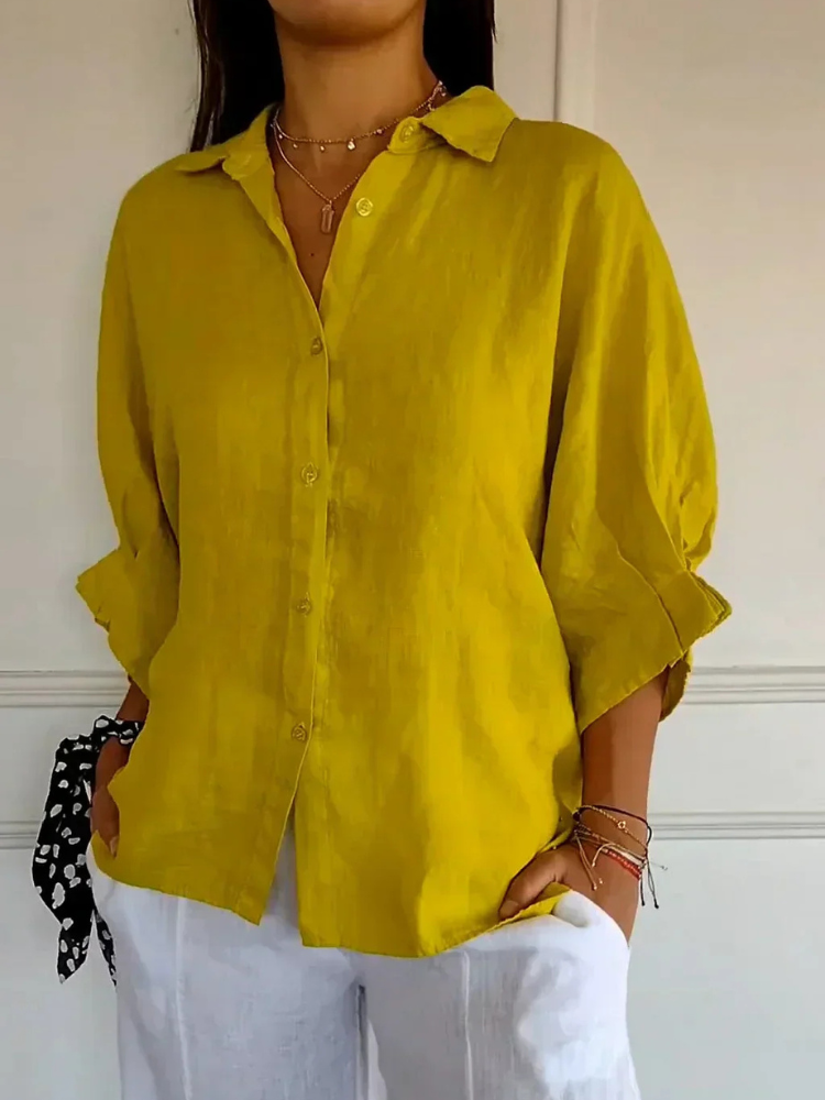 Women's Graceful Charm Blouse Yellow