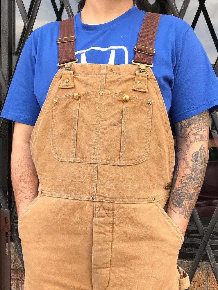 Men's Canvas Duck Bib Overalls Workwear Dungarees
