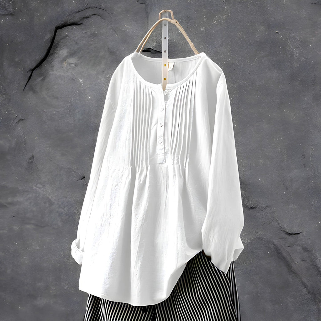 Women's Relaxed Tunic Blouse White