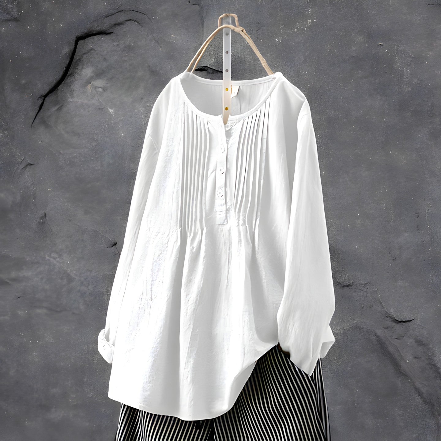 Women's Relaxed Tunic Blouse White