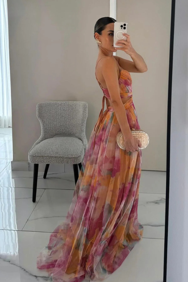 Hazel | Robe longue plissée élégante pour femme