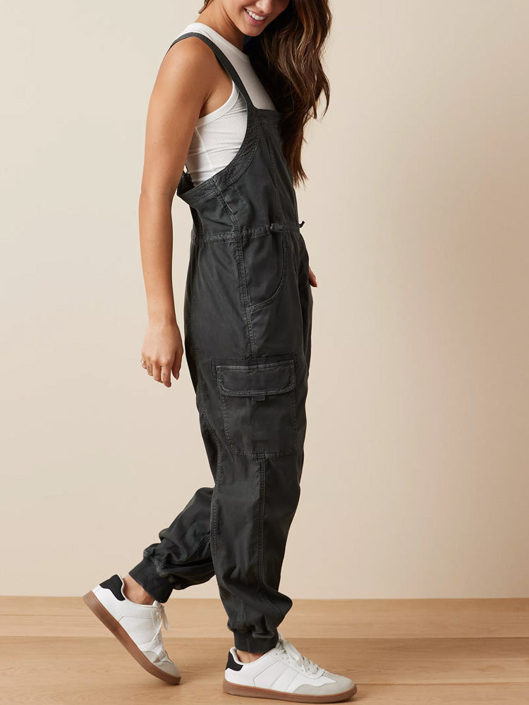 Chloe | Women's Drape Baggy Cargo Overalls