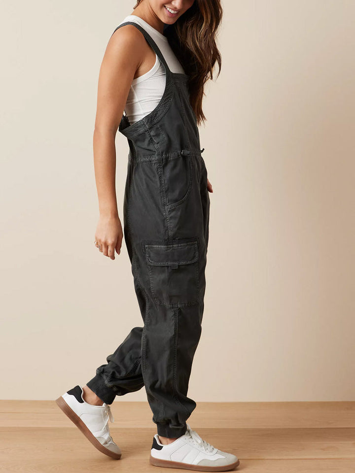 Chloe | Women's Drape Baggy Cargo Overalls