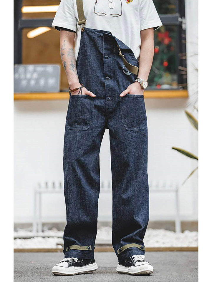Men's Retro Navy Deck Overalls